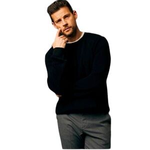 MEXX Metropolitan Black Pullover long sleeve Crew Neck Men’s Sweater Size Large